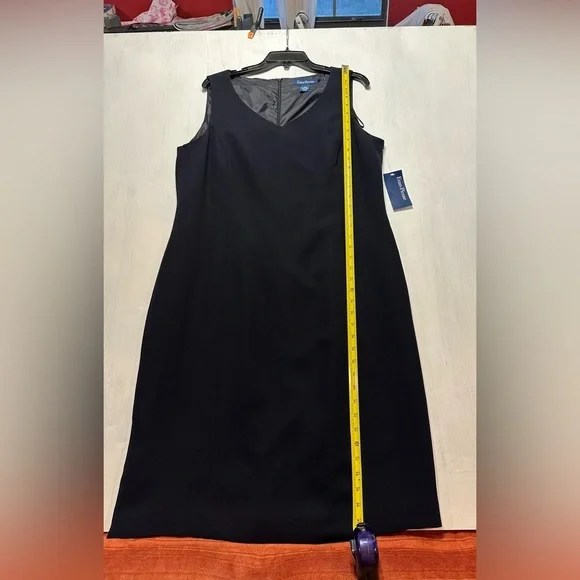 Evan-Picone Navy Sleeveless Sheath Dress Size 16 NWT Classic Lined Work Event - Picture 5 of 8